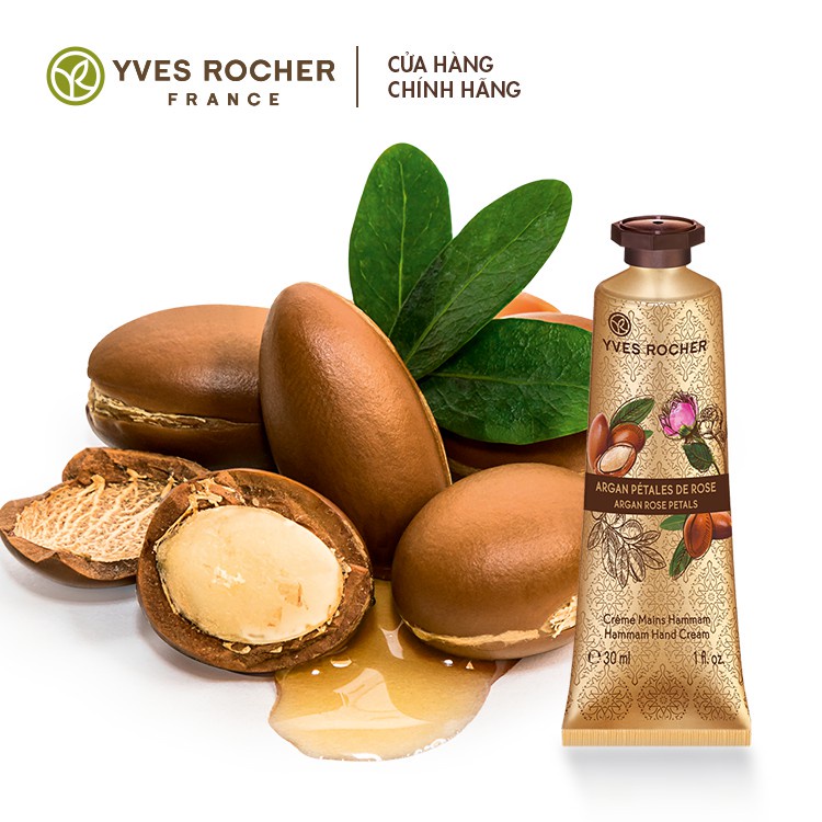 Kem Dưỡng Da Tay Yves Rocher Argan Rose Hand Cream 30ml