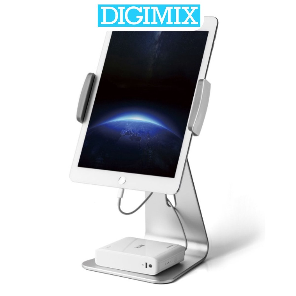 Giá đỡ Kẹp đỡ máy tính bảng iPad Galaxy tab, máy đọc sách kindle DIGIMIX nhôm nguyên khối xoay 360 độ.