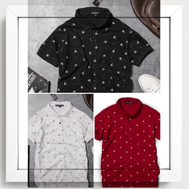 ℳℴ𝓂ℴ 𝒮𝒽ℴ𝓅 ♥ Áo phông Polo ngắn tay Nam Cộc Tay ( Họa tiết Cây Dừa ) vải cá sấu co giãn 4 chiều, chất đẹp, mềm mịn mớ