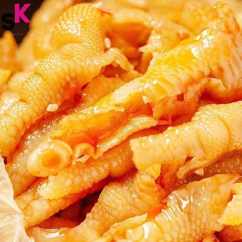 Chân gà rút xương chanh Món ăn vặt thông thường chua cay