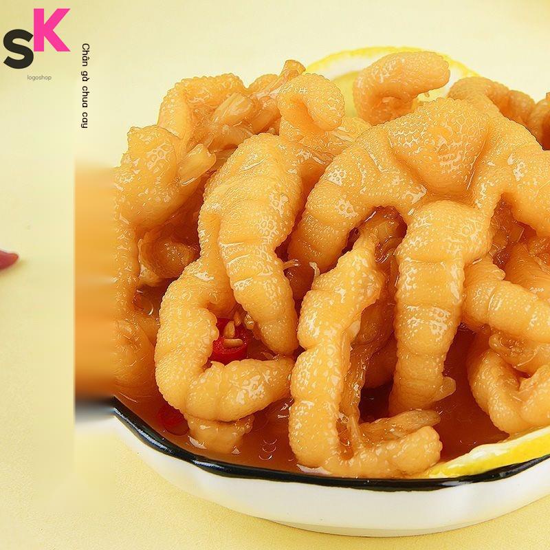 Chân gà rút xương chua chanh hộp 200g Chinese Snacks