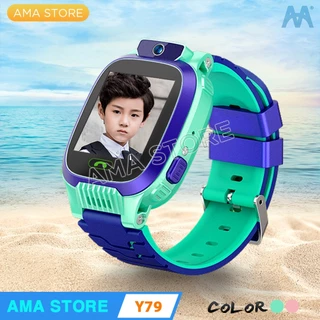 Đồng Hồ Thông Minh Định vị Trẻ em AMA Watch Y79 Pin khỏe Ngôn ngữ Tiếng Việt sài Sim 4G gọi Điện thoại 2 chiều