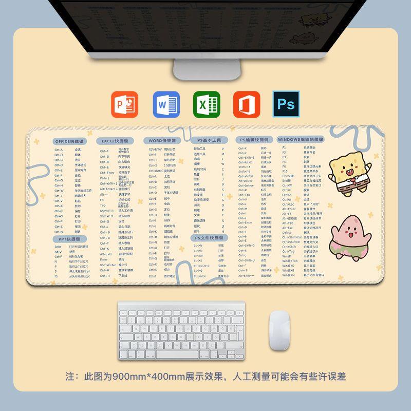 Tấm Lót Chuột Và Bàn Phím Máy Tính In Hình Gấu / Dâu Tây Dễ Thương