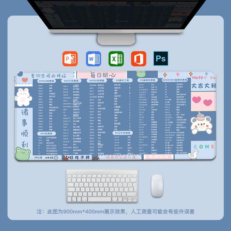 Tấm Lót Chuột Và Bàn Phím Máy Tính In Hình Gấu / Dâu Tây Dễ Thương