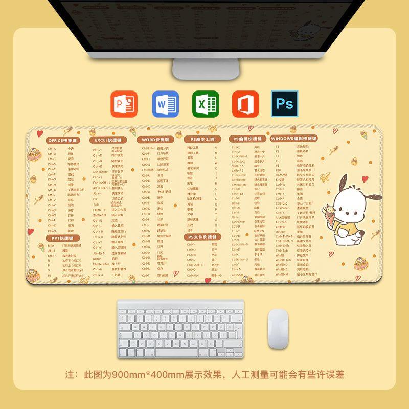 Tấm Lót Chuột Và Bàn Phím Máy Tính In Hình Gấu / Dâu Tây Dễ Thương