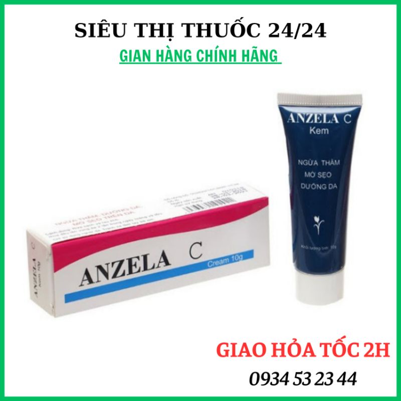 Kem bôi ngoài da ANZELA C tuýp 10g ⚡ CAM KẾT CHÍNH HÃNG ⚡ Kem bôi mờ sẹo thâm dưỡng da hiệu quả
