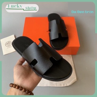 Dép Quai ngang Thời trang Dép HM Nam Bản Da XỊN 100% Dép Hermes full size 38-43 đủ bill box