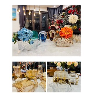 Bát Thuỷ Tinh Thiên Nga, Bát thuỷ tinh đa năng hình thiên nga, Bát thuỷ tinh cao cấp, Bát thuỷ tinh Thiên Nga decor