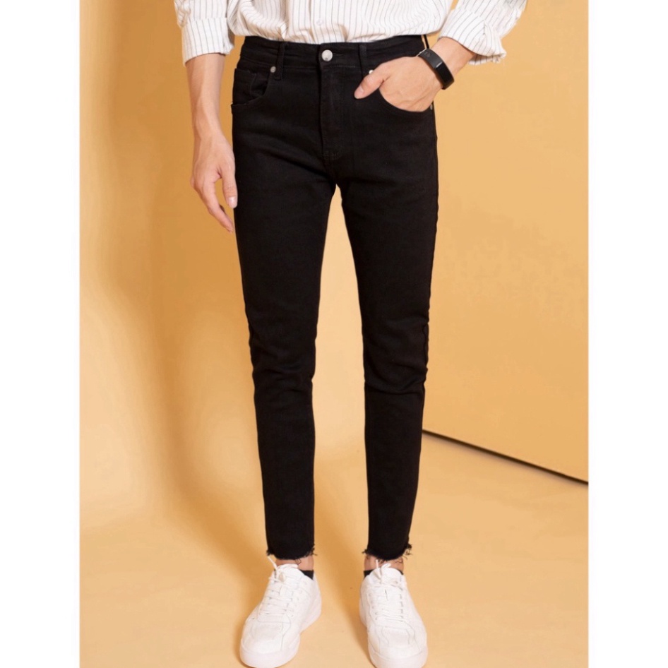 Quần Jean Nam màu đen Trơn , Cắt Gấu 823 tư thế make up cao cấp a256 a32 a58 | BigBuy360 - bigbuy360.vn