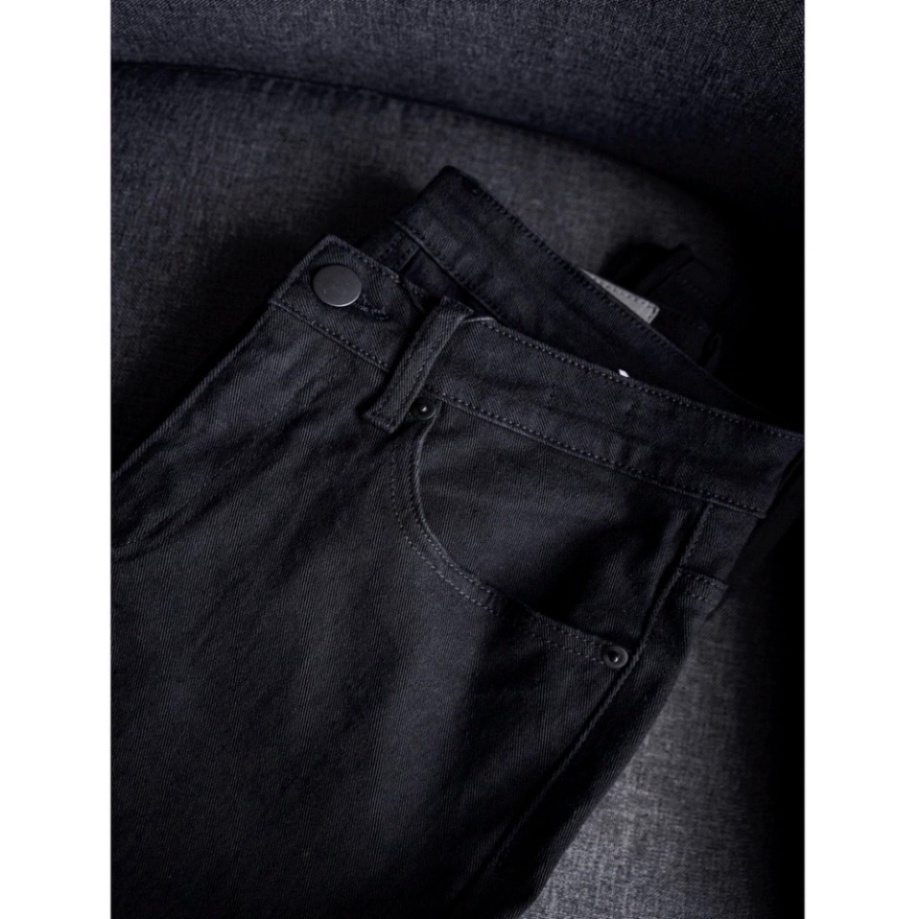 Quần Jean Dài Nam màu đen TRƠN tư thế tươi trẻ trang điểm và thời trang From Chuẩn make up cao cấp Athena- a58