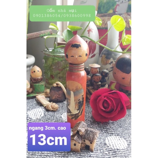 Búp bê gỗ nhật bản, búp bê Kokeishi 2hand đủ size
