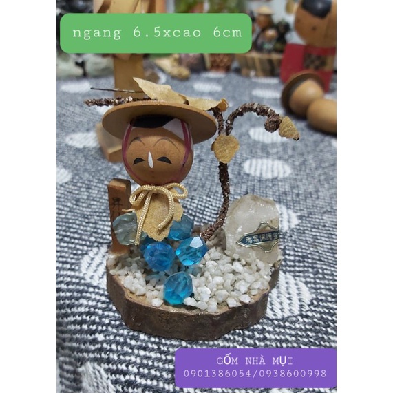Búp bê gỗ nhật bản, búp bê Kokeishi 2hand đủ size