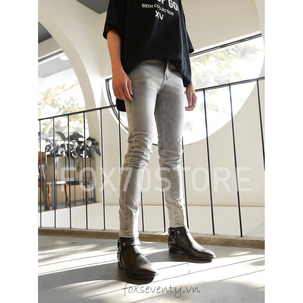 Quần Jean Nam thời thượng Màu Xám, không mờ Màu, Đổi Size còn nếu không Vừa, tiện lợi Phối với từng Loại trang điểm Khác | BigBuy360 - bigbuy360.vn