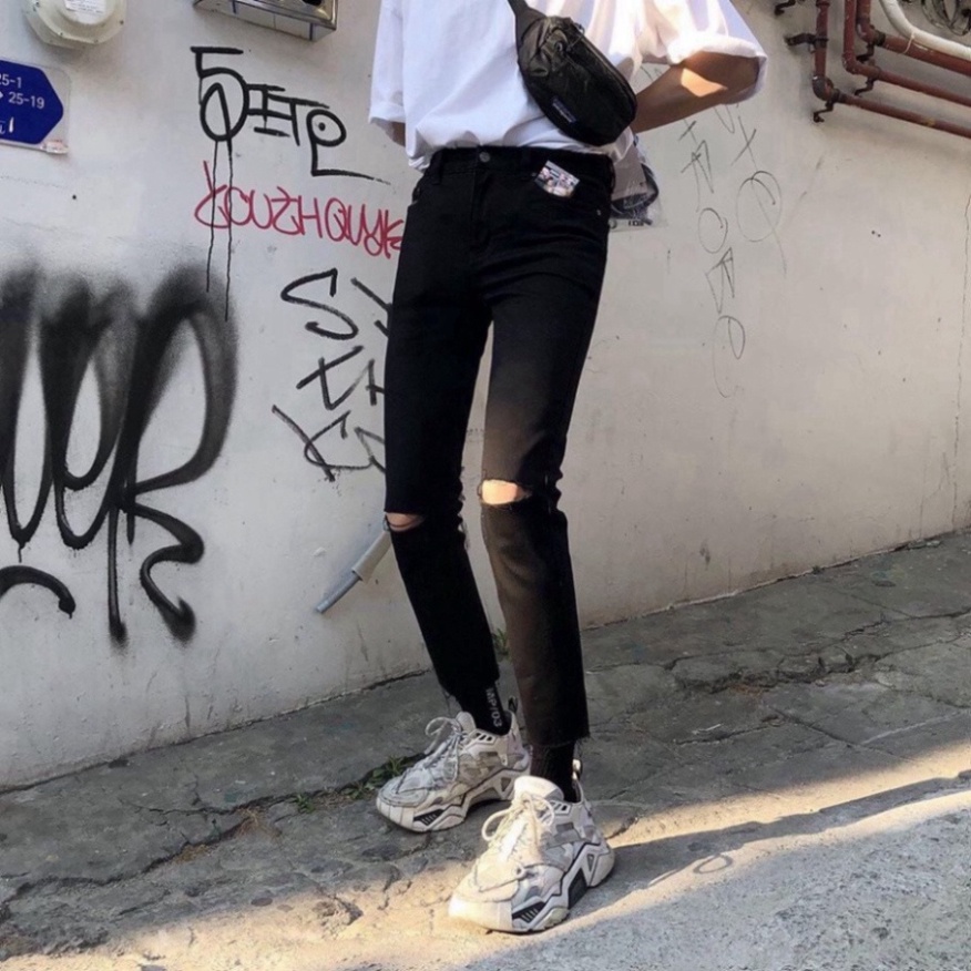 Quần Jean Skinny Nam Chất Bò,Màu Đen co giãn kiểu korea make up và trang điểm và thời trang và năng động - 8556 a256 a32 | BigBuy360 - bigbuy360.vn