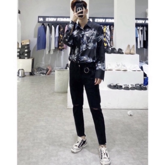 Quần Jean Skinny Nam Chất Bò,Màu Đen co giãn kiểu korea make up và trang điểm và thời trang và năng động - 8556 a256 a32 | BigBuy360 - bigbuy360.vn