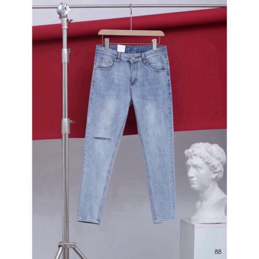 Quần Jean Nam quần jeans Nam thời thượng blue color Vải giãn nở From Dáng Skinny Cực Chuẩn Dáng a256 a32 a124 d32 | BigBuy360 - bigbuy360.vn