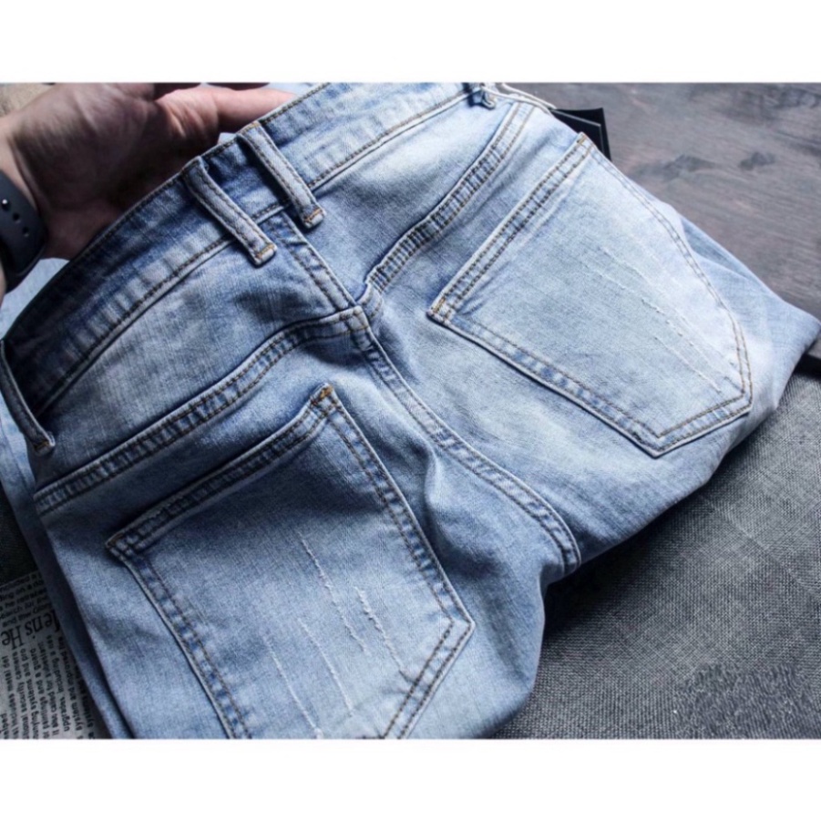 Quần Jean Nam quần jeans Nam thời thượng blue color Vải giãn nở From Dáng Skinny Cực Chuẩn Dáng a256 a32 a124 d32 | BigBuy360 - bigbuy360.vn