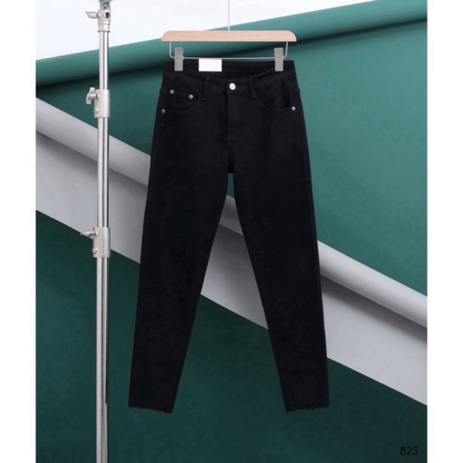 Quần Jean Nam black color Trơn , Cắt Gấu 823 dáng trang điểm thời thượng a256 a32 a124 d32 | BigBuy360 - bigbuy360.vn