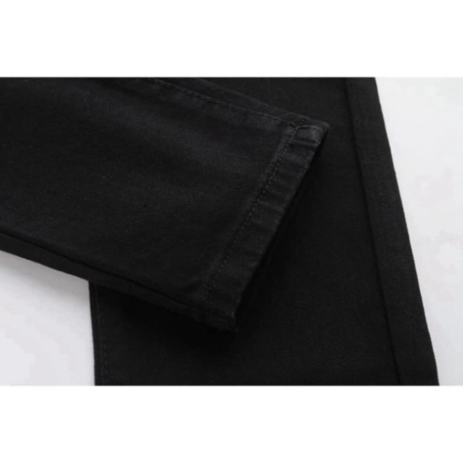 Quần Jean Dài Nam black color Rách 2 Gối kiểu trang điểm Cao Cấp, From Dáng Skinny a256 a32 a124 d32 | BigBuy360 - bigbuy360.vn