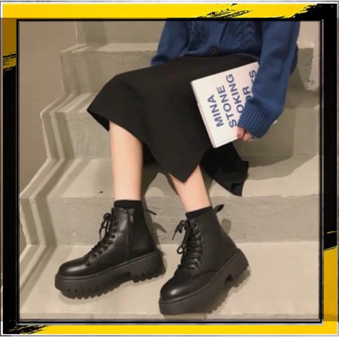 ♥ SHOES ♥ (HÀNG NHẬP) Giày bốt ullzang siêu hót kiểu dáng hàn quốc thời trang đi êm chân dễ phối đồ năng động cá tính mẫ
