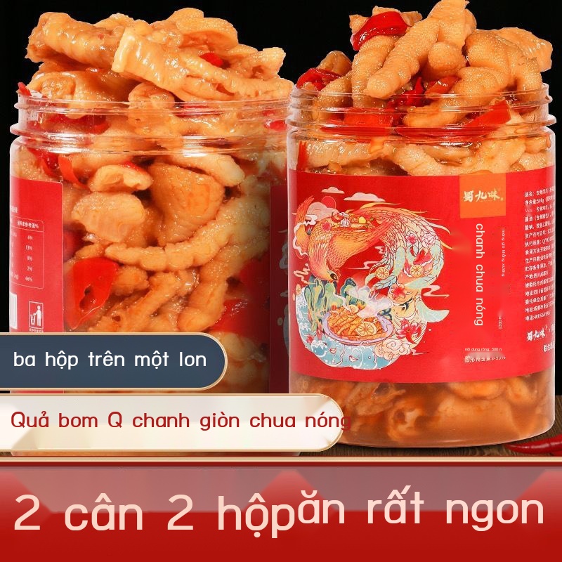 Chân gà rút xương chua nóng đóng hộp Đồ ăn nhẹ thông thường chanh