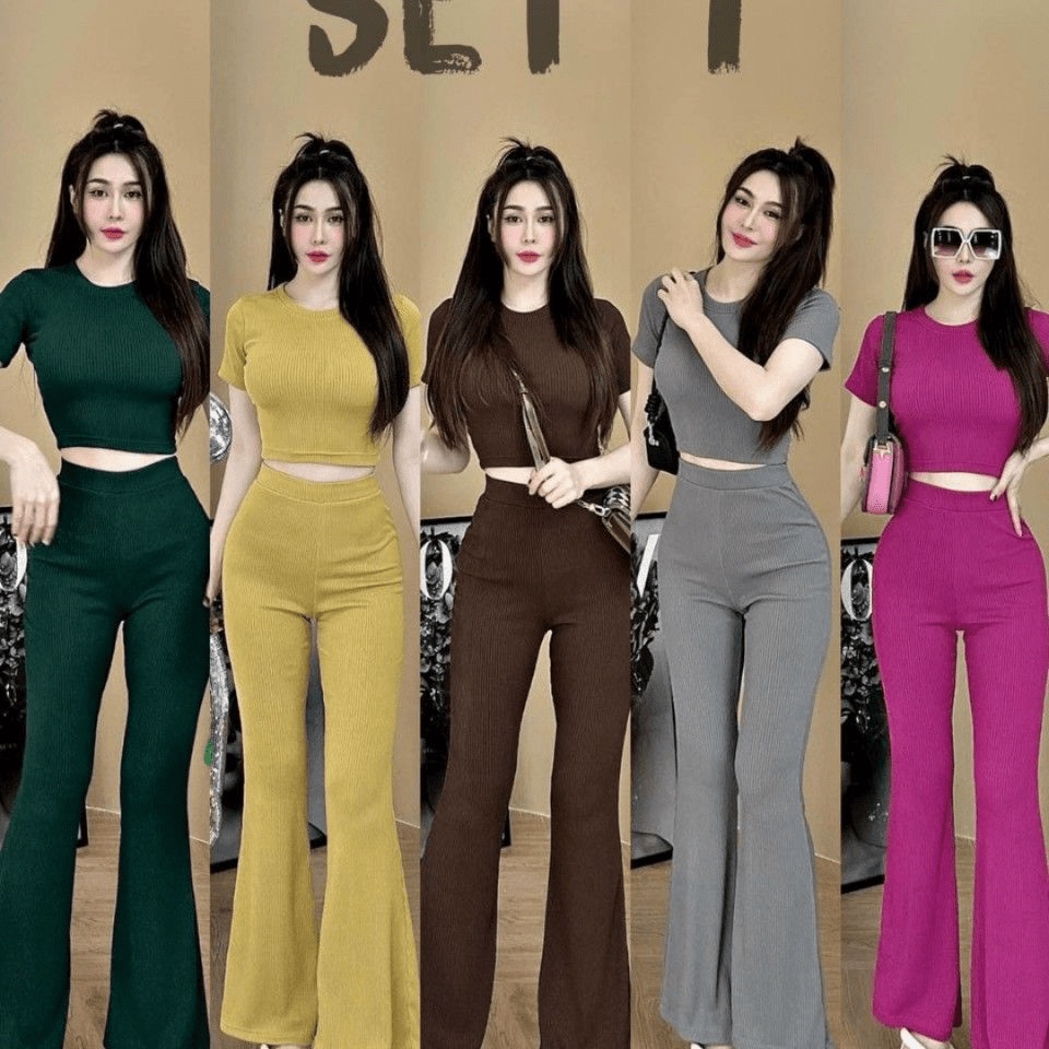 (HCM) SET BỘ THUN GÂN NỮ DÀI SIÊU XINH - THỜI TRANG SÀNH ĐIỆU PHONG CÁCH THIẾT KẾ MỚI CHO CÁC CHỊ EM JANGMY SHOP