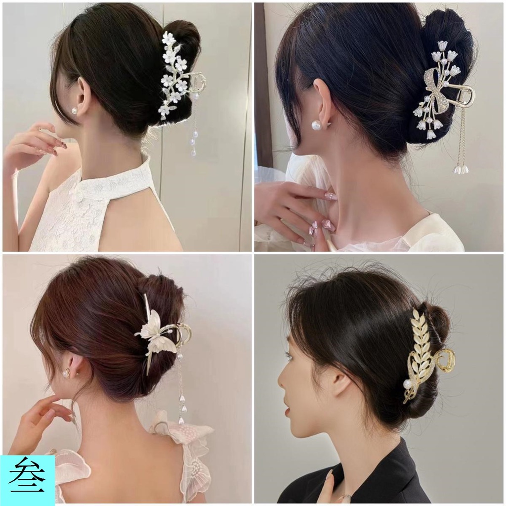 Kẹp Tóc Cá Mập Bằng Kim Loại Cỡ Lớn Thời Trang Cho Nữ