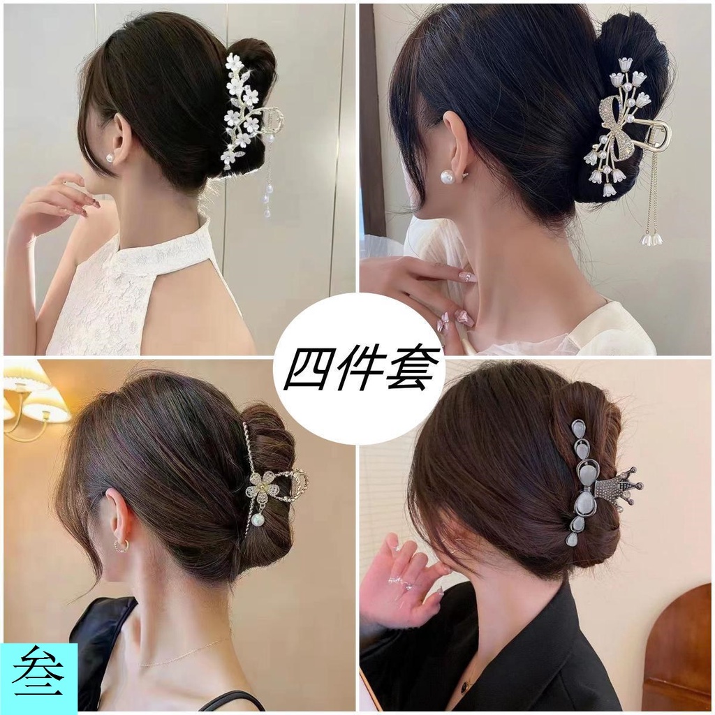 Kẹp Tóc Cá Mập Bằng Kim Loại Cỡ Lớn Thời Trang Cho Nữ