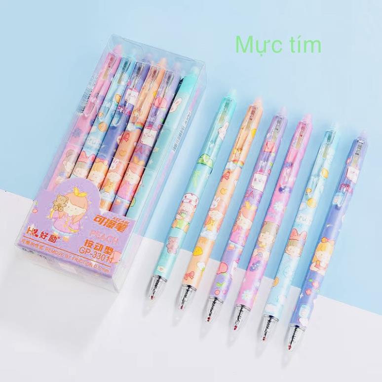 Hộp 12 Cây Viết Gel Bấm Xoá Được  Ngòi 0.5mm