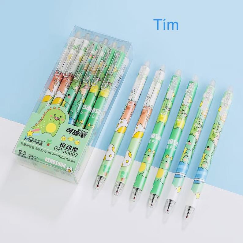 Hộp 12 Cây Viết Gel Bấm Xoá Được  Ngòi 0.5mm