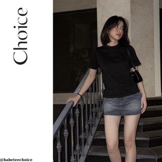 Áo thun babytee choice.sg thêu hình trái tim thun cotton 100% áo babytee-top trendy
