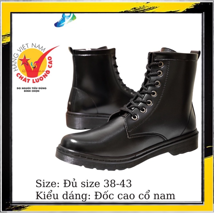 ♥ SHOES ♥ Giày combat boots nam cao cổ, đế khâu chắc chắn-mã DCC01 Xả Kho