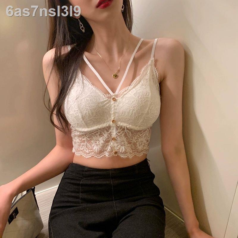 ( rẻ mà chất lượng)✸✳Lưới đỏ lưng đẹp quần lót nữ phiên bản Hàn Quốc áo ngực gợi cảm tập hợp không vòng thép yếm ống chố