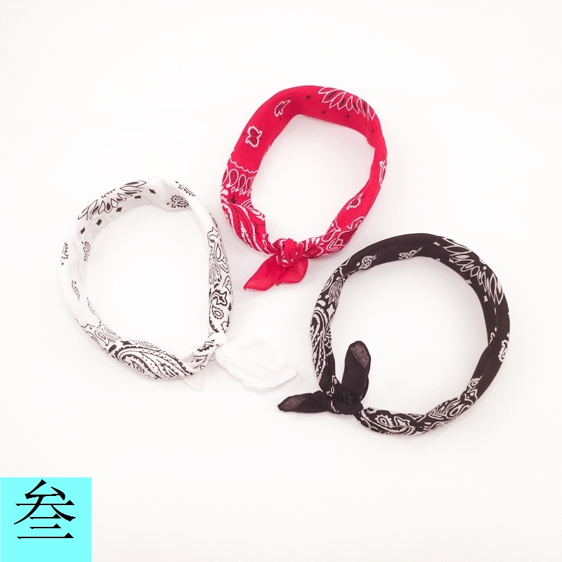 Khăn Vuông Cài Đầu Thể Thao Hip Hop Đường Phố Hipster Hàn Quốc Cổ Điển Hình Hoa Cho Nam Và Nữ