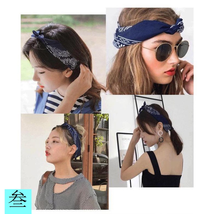Khăn Vuông Cài Đầu Thể Thao Hip Hop Đường Phố Hipster Hàn Quốc Cổ Điển Hình Hoa Cho Nam Và Nữ