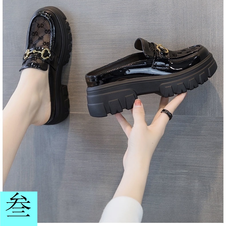 Dép Da Mềm Bít Mũi Chống Trượt Thời Trang Mùa Hè Cho Nữ