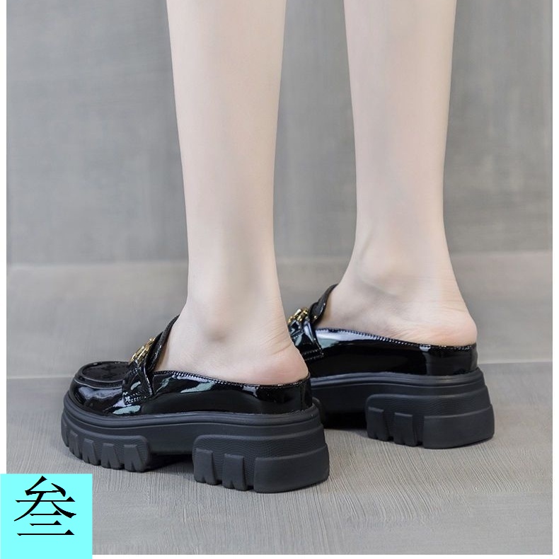 Dép Da Mềm Bít Mũi Chống Trượt Thời Trang Mùa Hè Cho Nữ