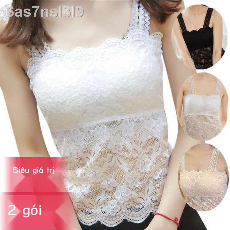 ◘☾Ren Dài Yếm Nữ Mùa Hè Đa Năng Mặc Bên Trong Áo Gợi Cảm Đầu Ống Quấn Ngực Không Tay Đệm Đáy Quần Lót