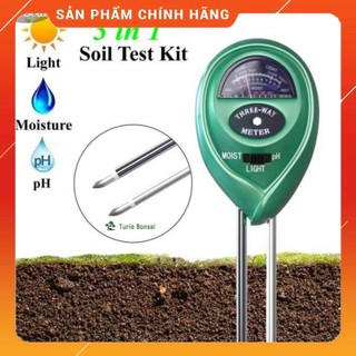 Máy đo, dụng cụ đo độ PH đất 3 trong 1 tròn