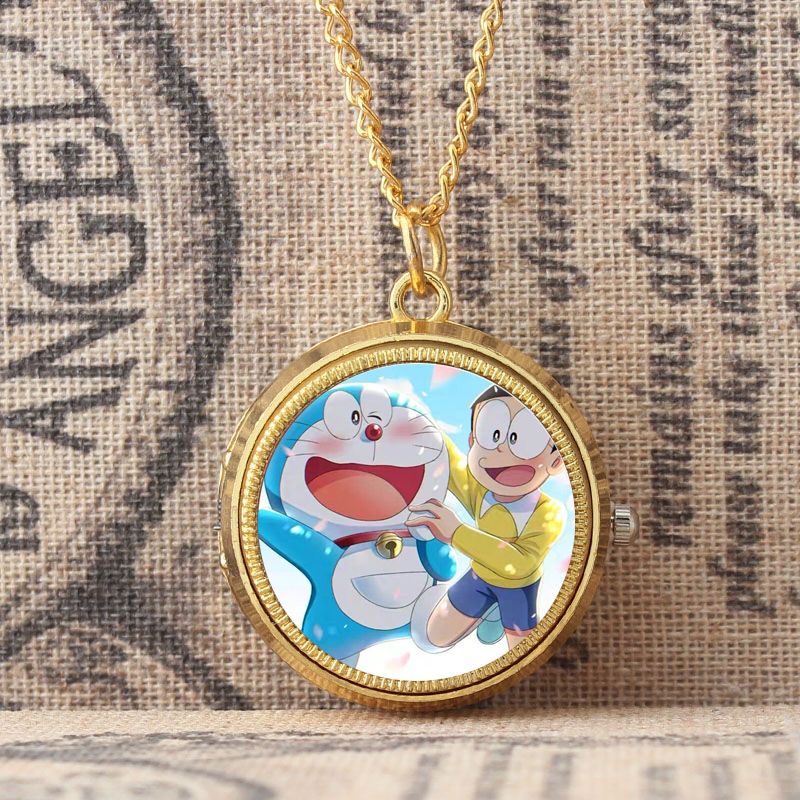 Đồng Hồ Bỏ Túi Hình Mèo Máy Doraemon Dễ Thương Cho Bé dora