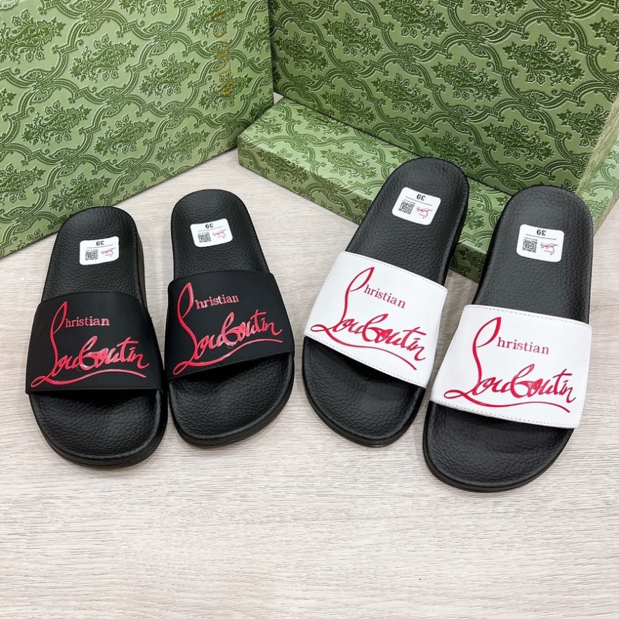 Dép Louboutin LC In Chữ Siêu Chất Dép Lê Quai Ngang Nam Louboutin Hottrend #Hot #2023