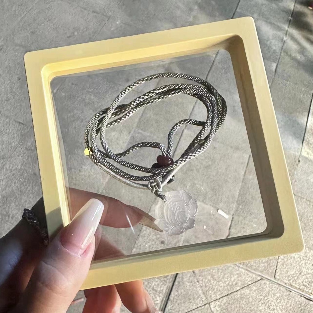 Vòng Cổ Ổ Khóa An Toàn Hình Hoa Sen Nhỏ Ruyi Thiết Kế Độc Đáo Cho Nữ