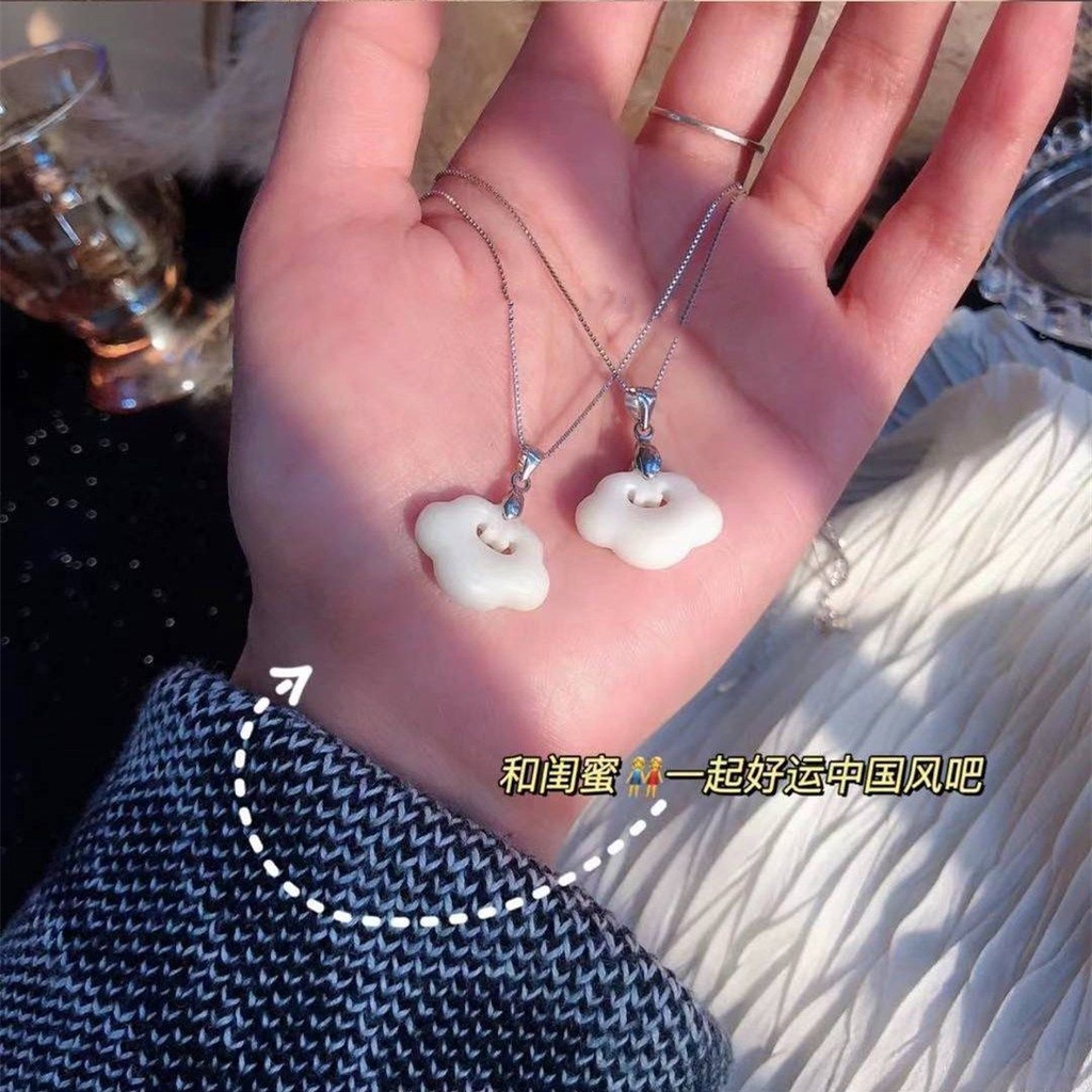 Vòng cổ Bạc 925 Mặt Ổ Khóa An Toàn Phong Cách Hàn Quốc Đơn Giản Cho Nữ