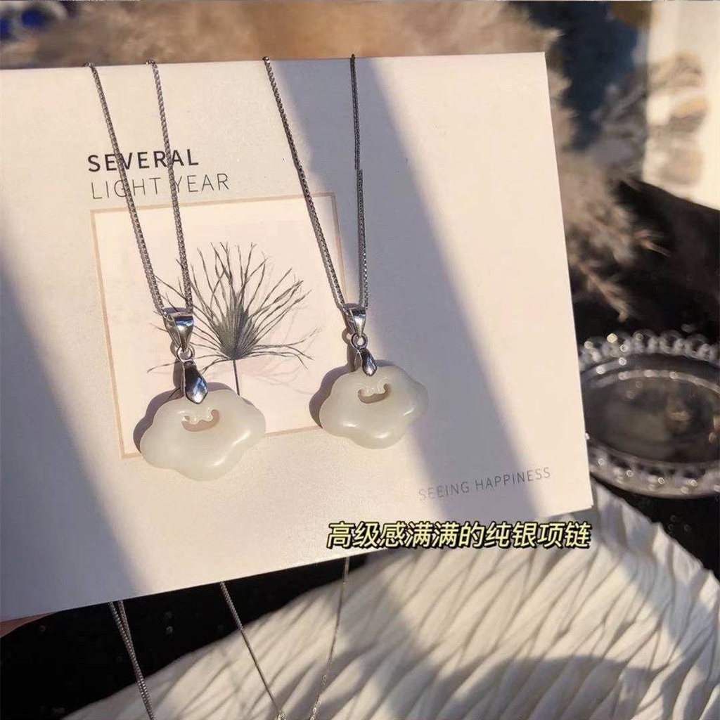 Vòng cổ Bạc 925 Mặt Ổ Khóa An Toàn Phong Cách Hàn Quốc Đơn Giản Cho Nữ