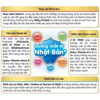 Sữa bột Kazu Gold Gain 1+ 810g (date mới)