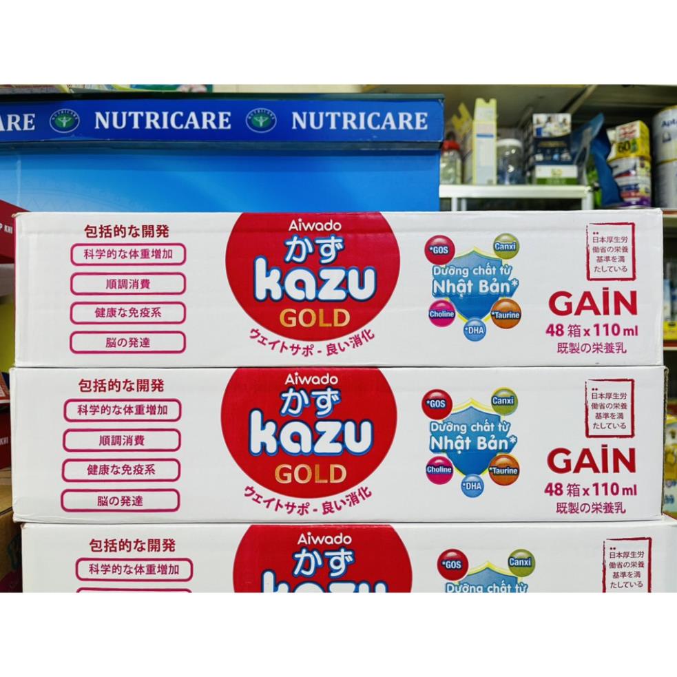 Combo 2 thùng Sữa Kazu gold Gain Pha sẵn 110ml 48 hộp