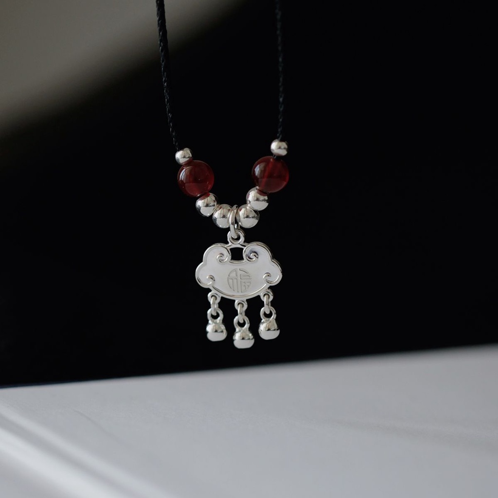 Vòng Cổ Ổ Khóa An Toàn Phong Cách Trung Hoa Cổ Điển Mới