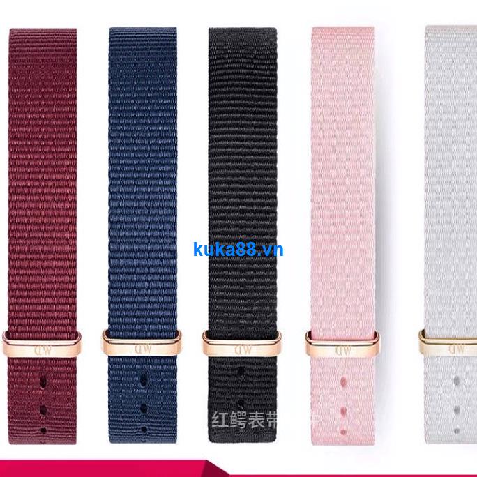 Đồng Hồ Substitute Họa Tiết Hoa Anh Đào Dây Đeo Vải Nylon Màu Đen Đỏ Xanh Dương Trắng Dành Cho Nam Và Nữ 0429