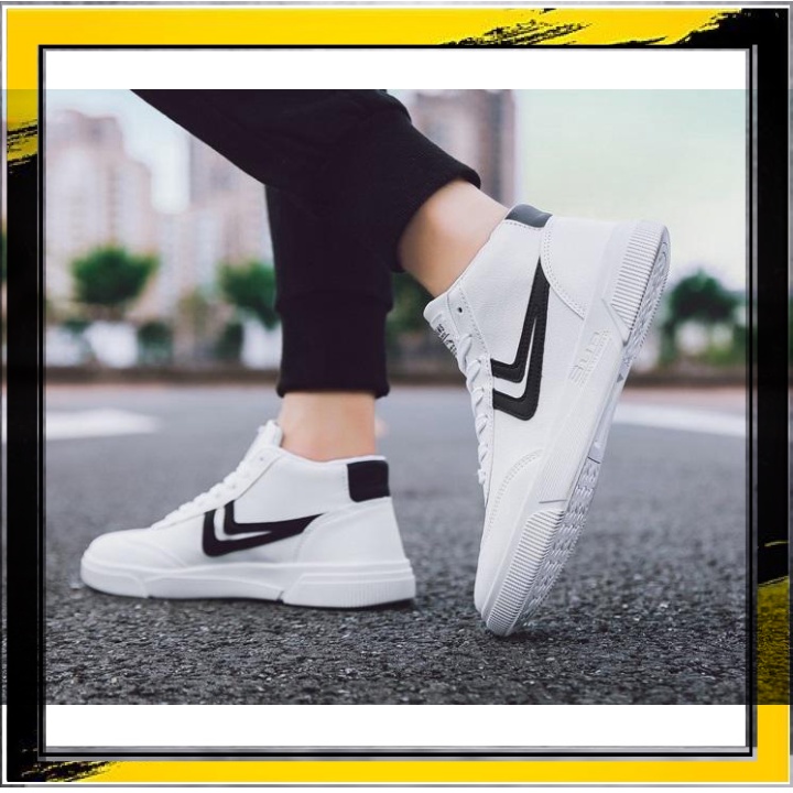 ♥ SHOES ♥ Giày sneaker nam cao cổ G33 chất da phong cách trẻ trung năng động buộc dây đi học đi chơi thoáng khí xả kho