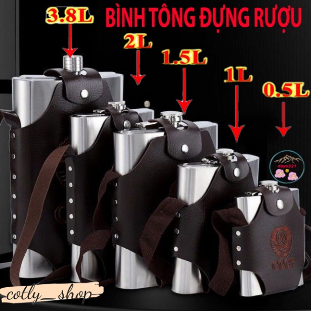 🍾 Bình Tông Đựng Rượu dung lượng 1 lít, 2 lít, 3 lít 5 lít đựng nước, đựng rượu 🍾